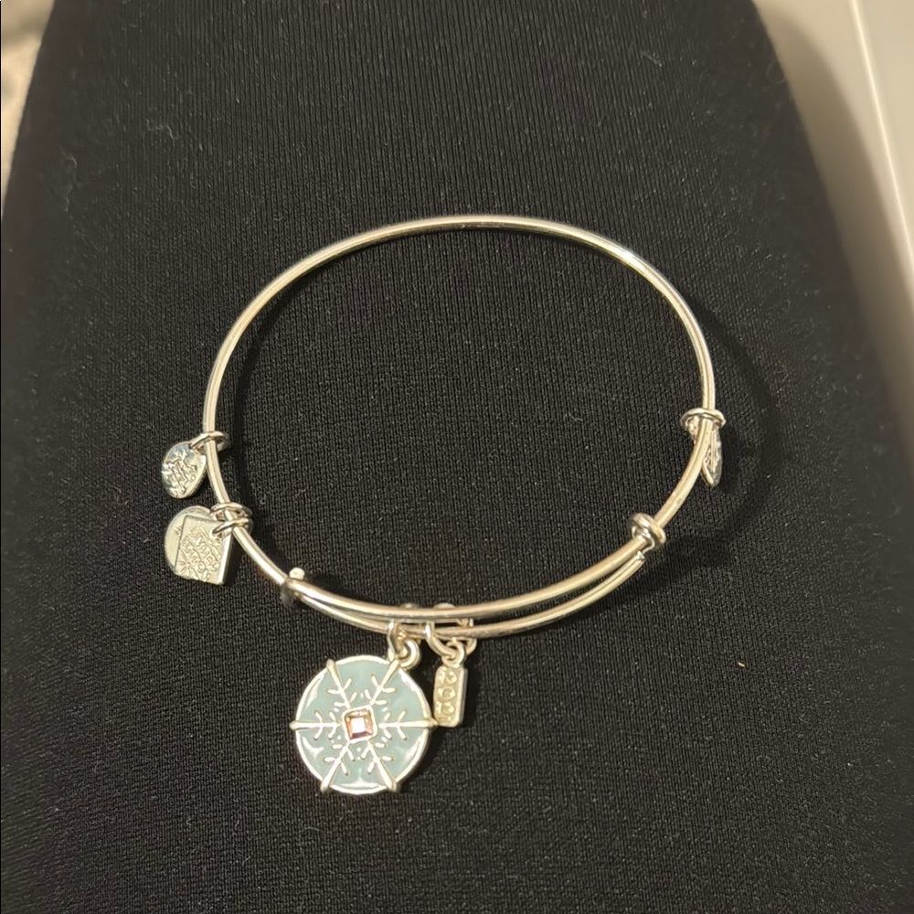 Silver Charm Bracelet with Snowflake